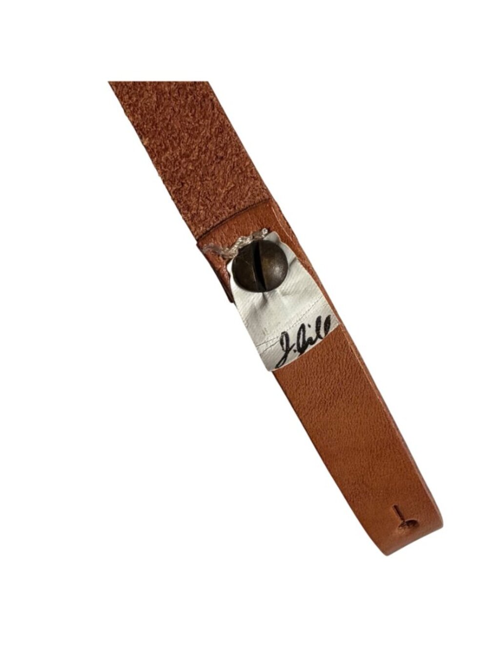 J Jill Brown Leather Skinny Double Belt Womens M Hand Stitched Details Boho - Picture 6 of 10